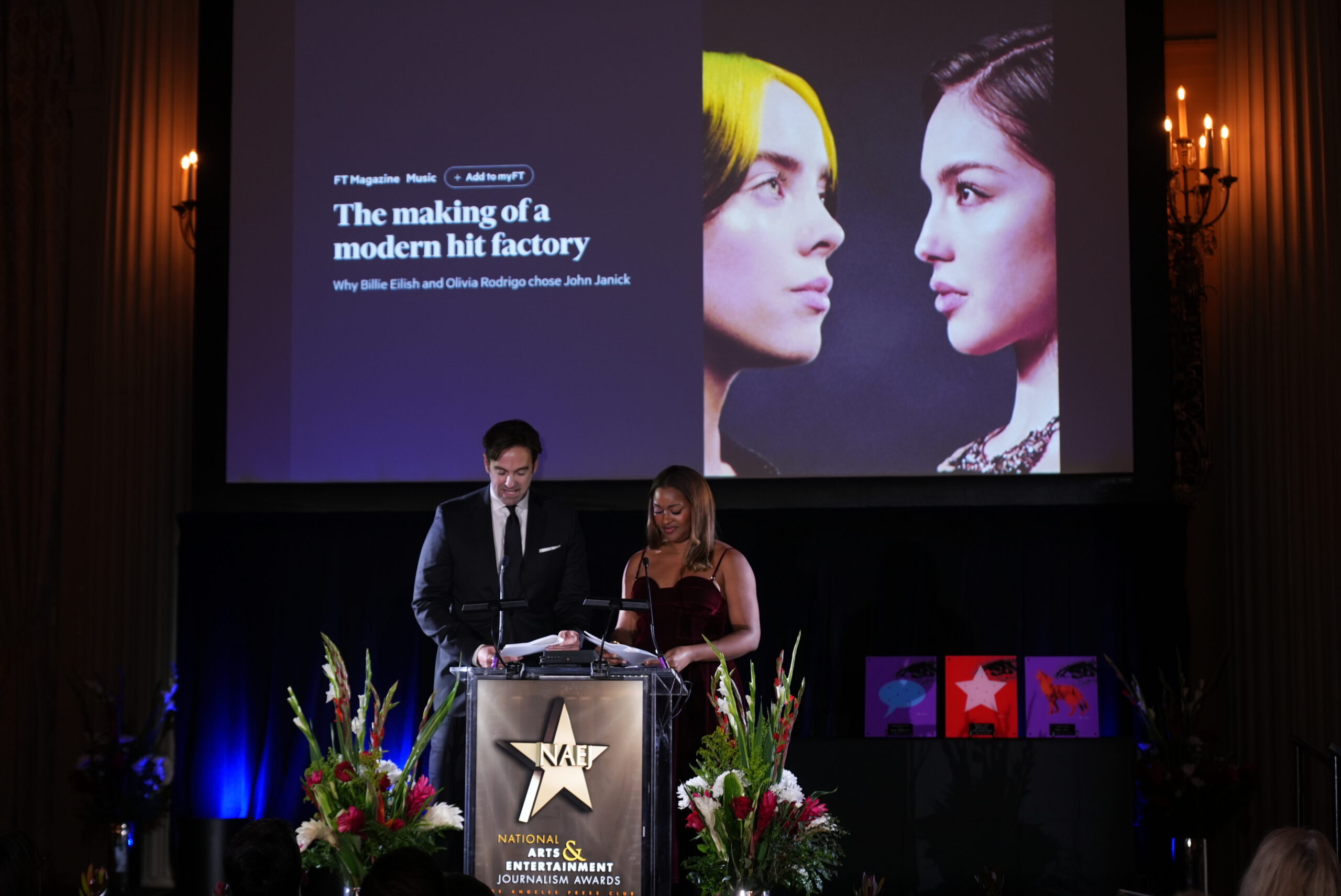 The 18th National Arts &amp; Entertainment Journalism Awards Gala ceremony on Sunday, Dec. 7, 2025, to recognize and honor quality journalism at the Biltmore Hotel in downtown Los Angeles. (The Los Angeles Press Club/Damian Dovarganes)